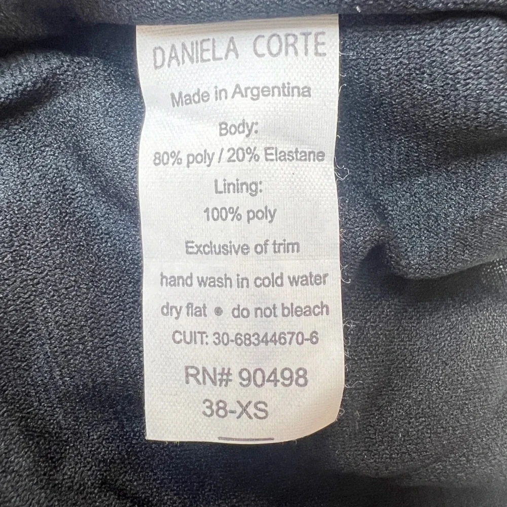 •DANIELA CORTE• Floral One‎ Piece Ruched Strapless Cheeky Swimsuit Size XS